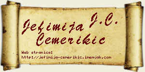 Jefimija Čemerikić vizit kartica